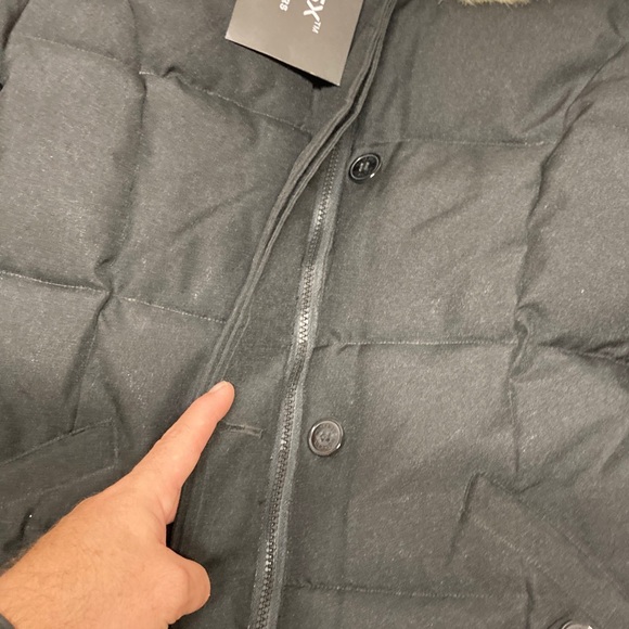 Molemax Women's Black Puffer Jacket with Faux Fur Hood - Picture 4 of 10